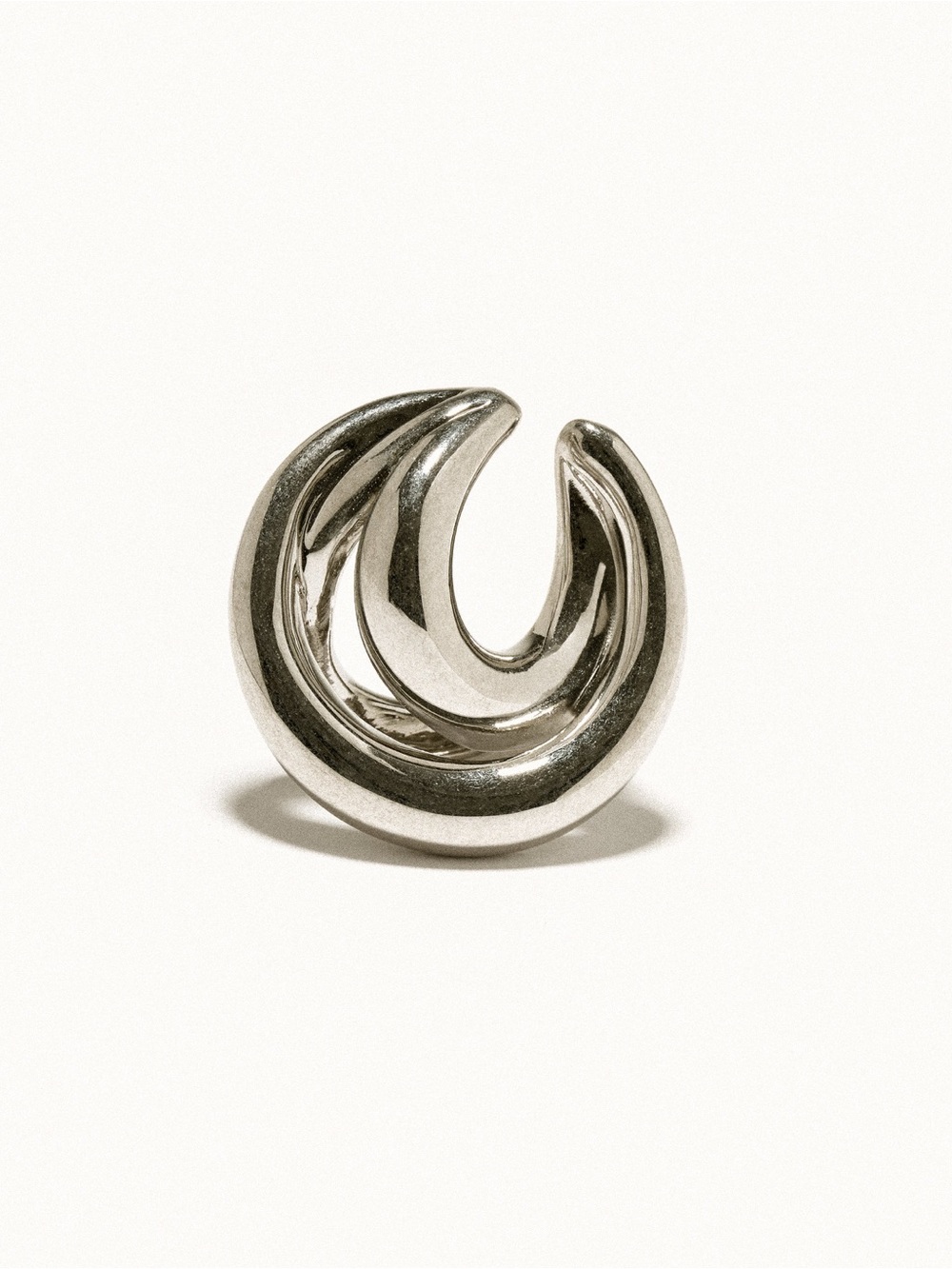 Panconesi silver triptych ear cuff